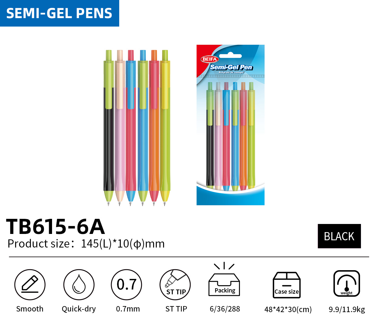 Semi gel pen