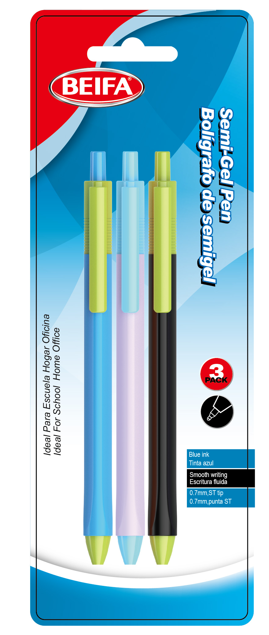 Press button quick dry semi gel pen