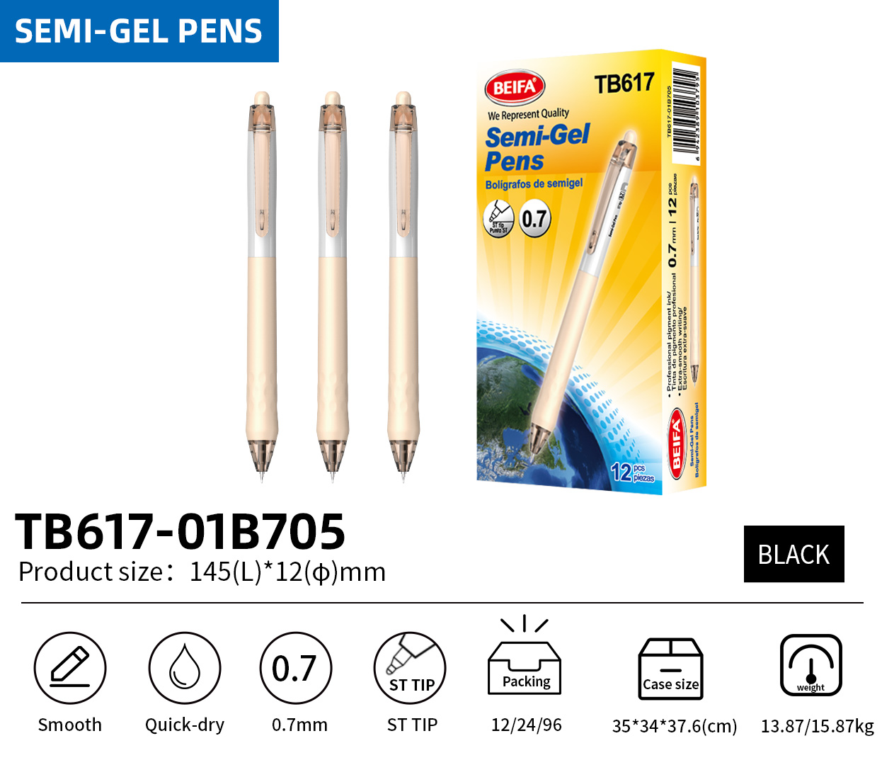 Semi gel pen