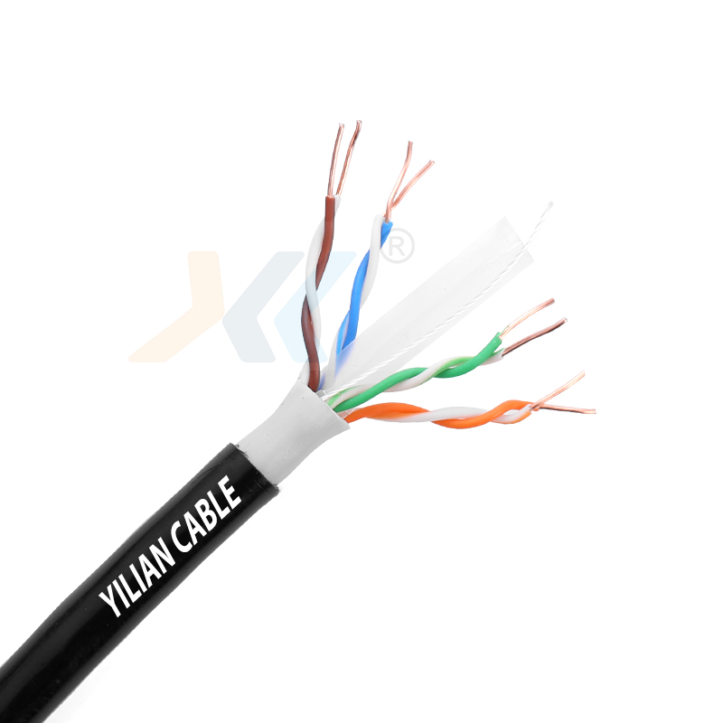 Factory Hot Sell Double Sheath Utp Cat 6 Network Cable Communication Cable Cu Cca Option
