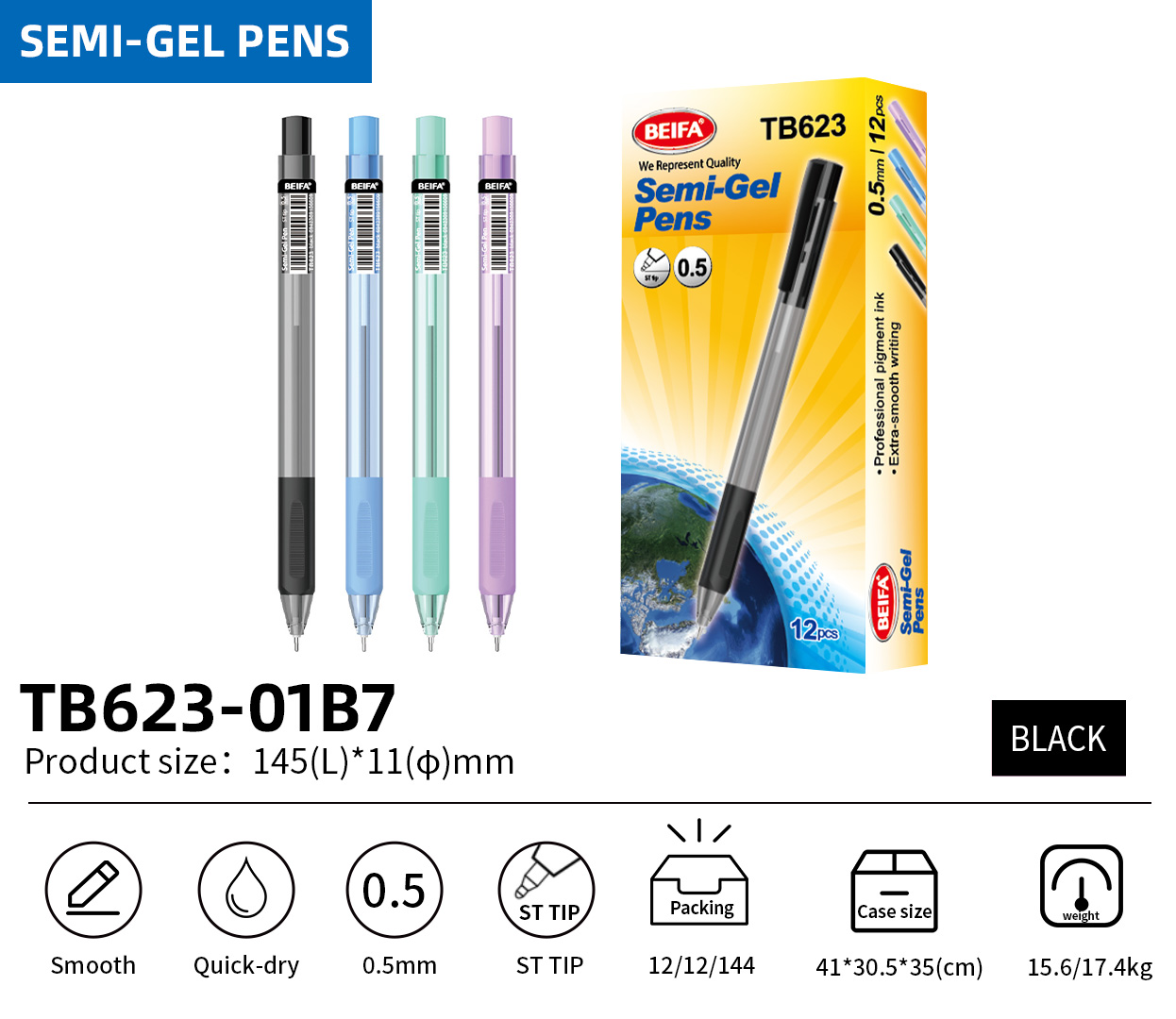 Semi gel pen