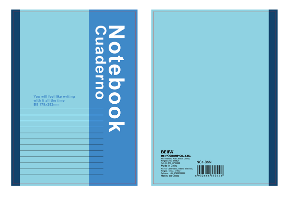 B5 white card back book