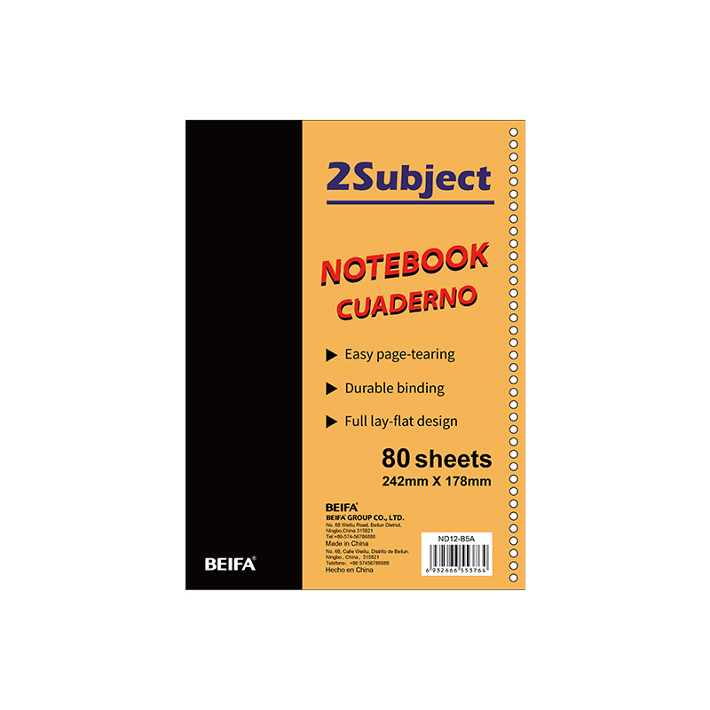 Single coil PP horizontal line notebook