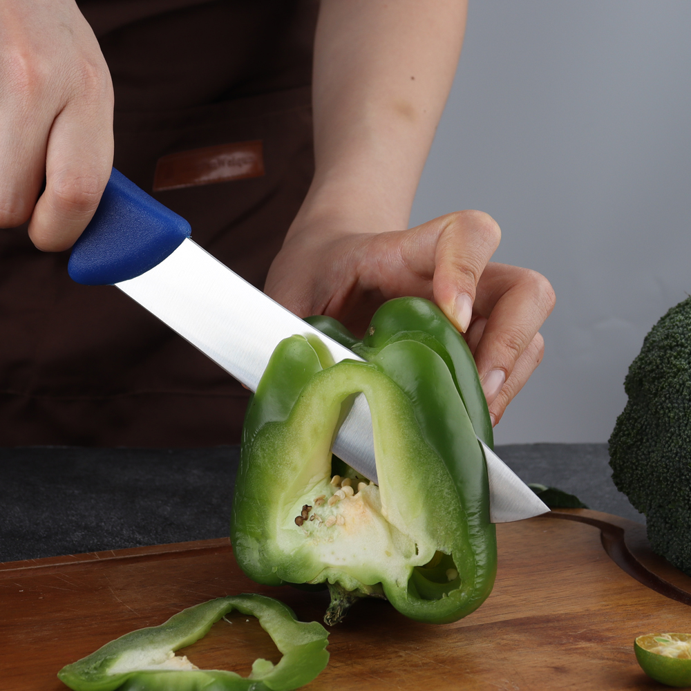 Hip-home custom stainless steel kitchen knife professional blue PP 6.5inch restaurant butcher knife