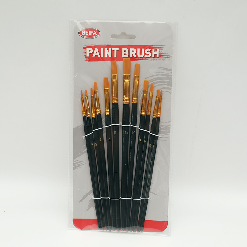 Paintbrush 12-piece set - Gold flat peak