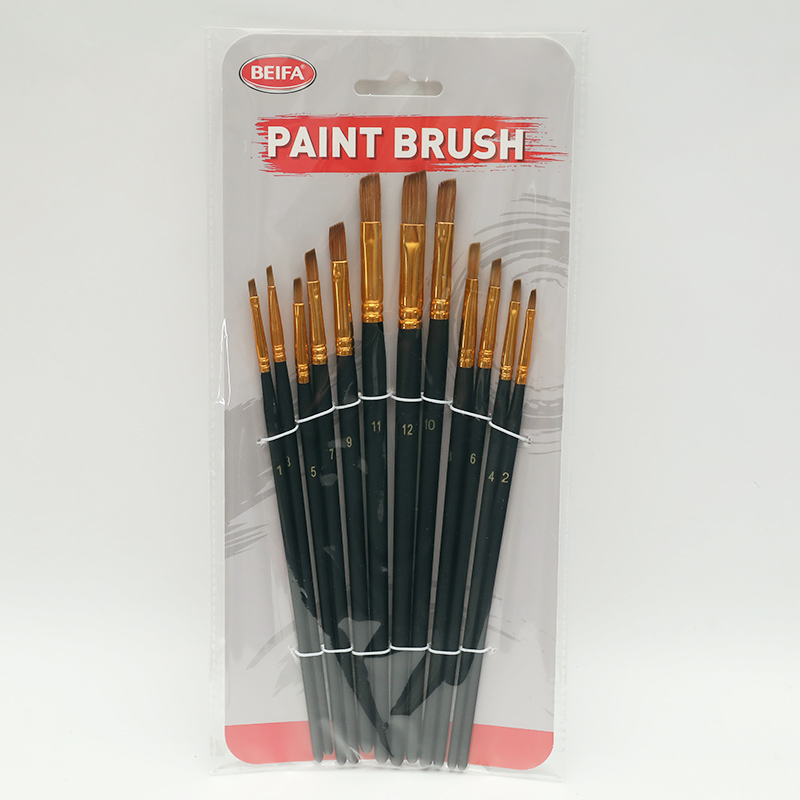 Paintbrush 12-piece set - Brown Slant Peak