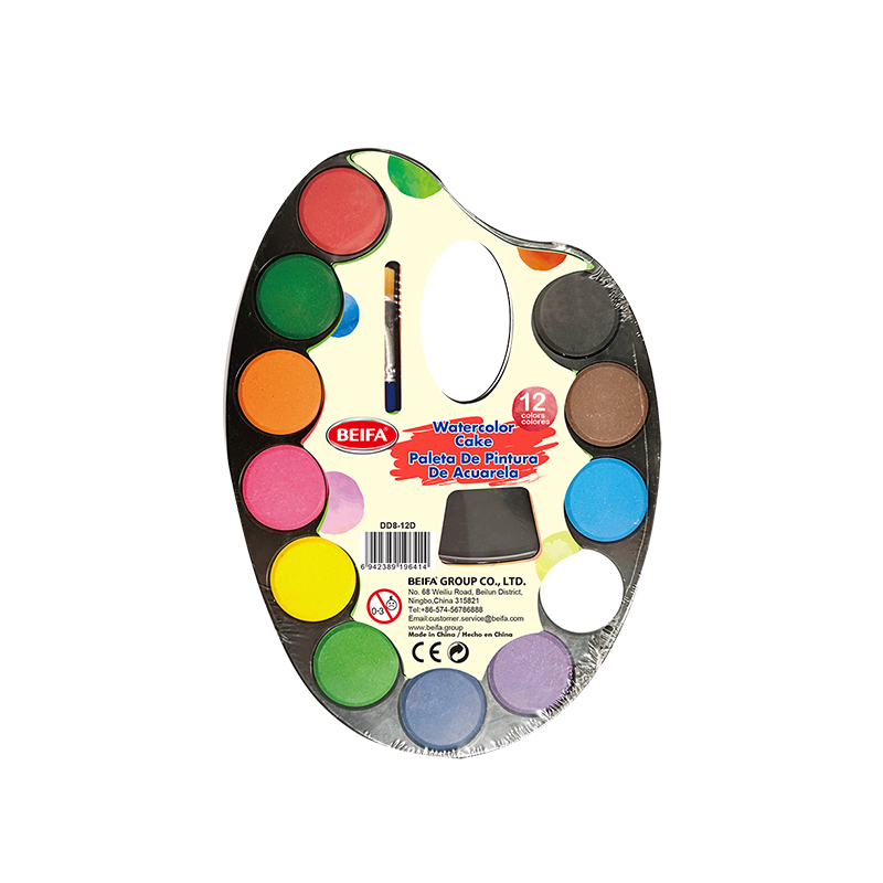 12color watercolor cake
