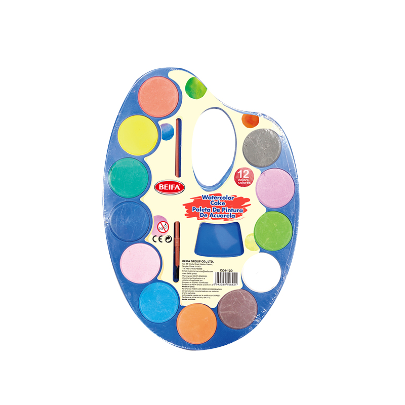 12color watercolor cake