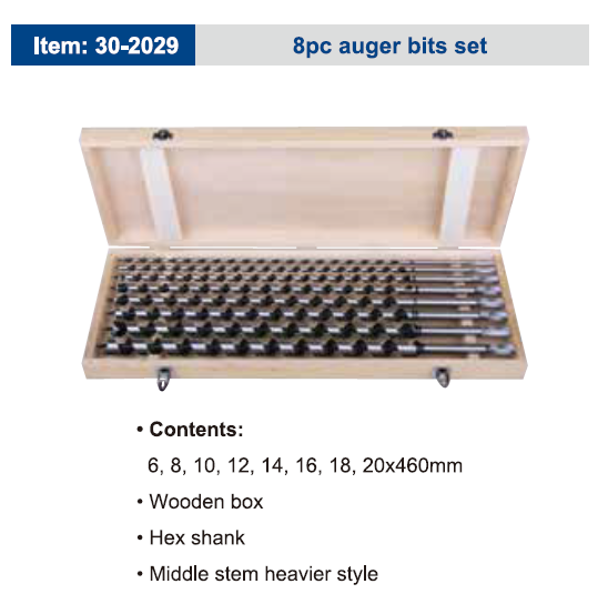 8pc auger bits set