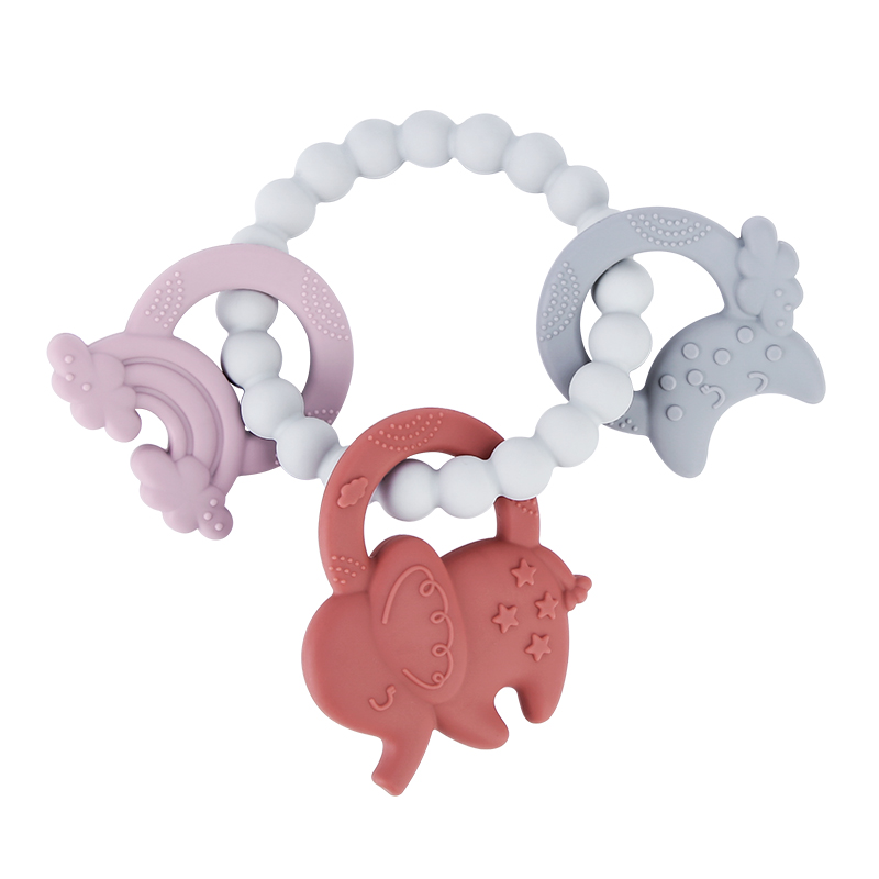 Made in China Kids Other Bath Play Wooden Teether Silicone Teething Stacking Baby Toys Set