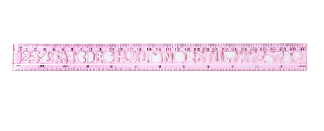 30cm letter ruler