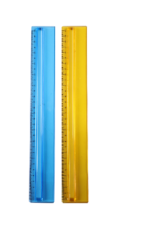 The protrusion of a 30cm ruler serves as a magnifying glass.