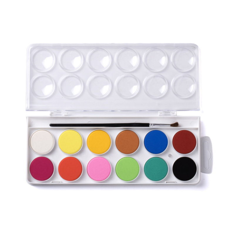 12color watercolor cake