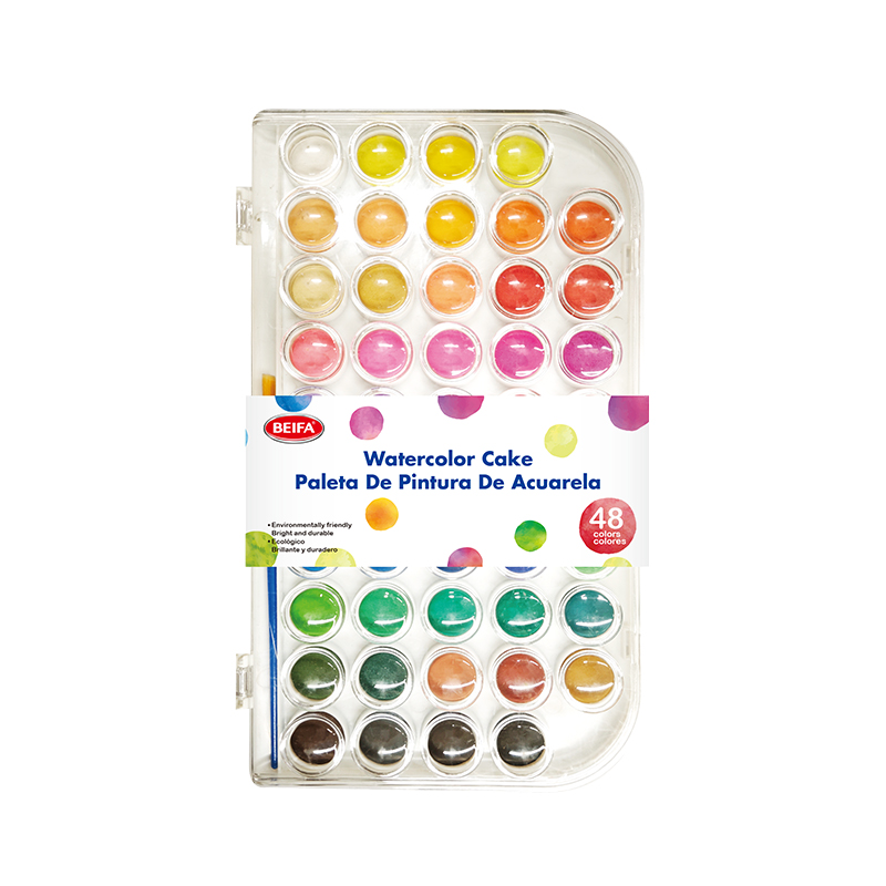 48color watercolor cake
