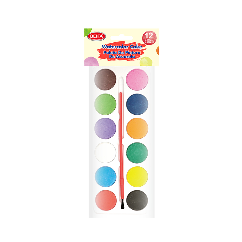 12color watercolor cake