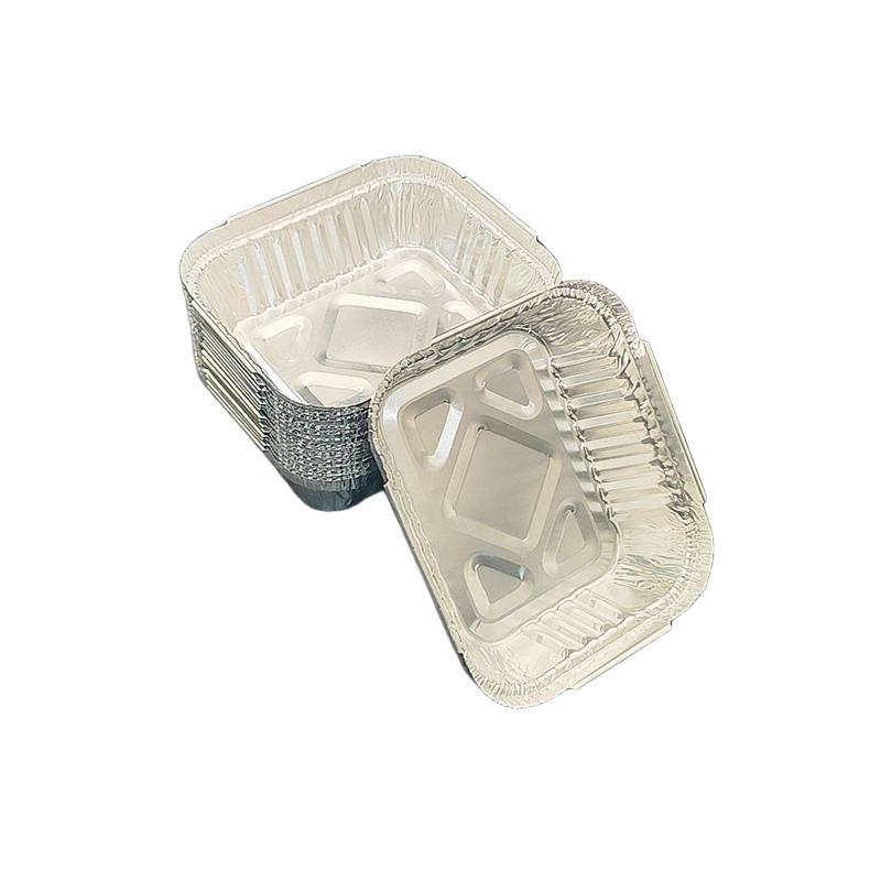 Mini Rectangular Aluminum Foil Tray 190ml | Disposable Food-Grade Foil Tray
