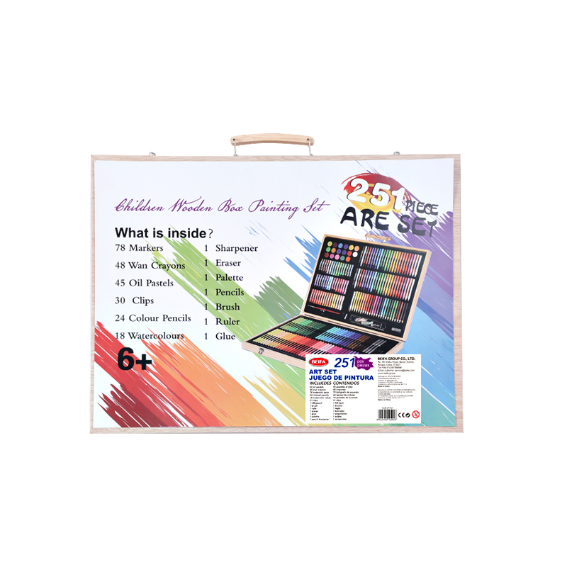 251 pcs/set(Wooden box) ART SET