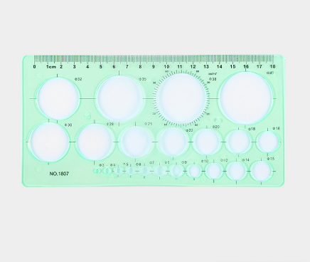 1807 template ruler green