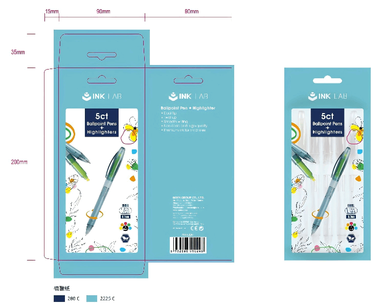 Environmentally friendly double-headed rotating ballpoint pen