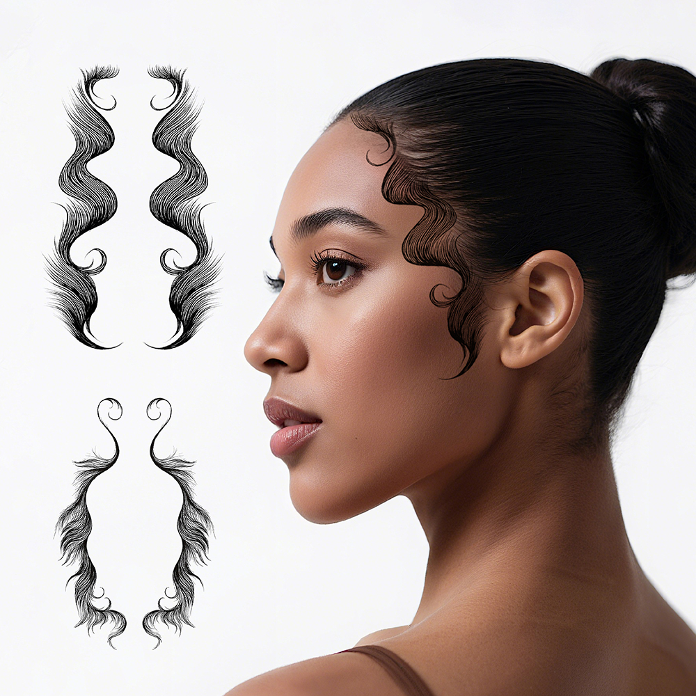 Waterproof OEM Baby Hair Tattoo stickers Temporary Hair Edge Tattoo
