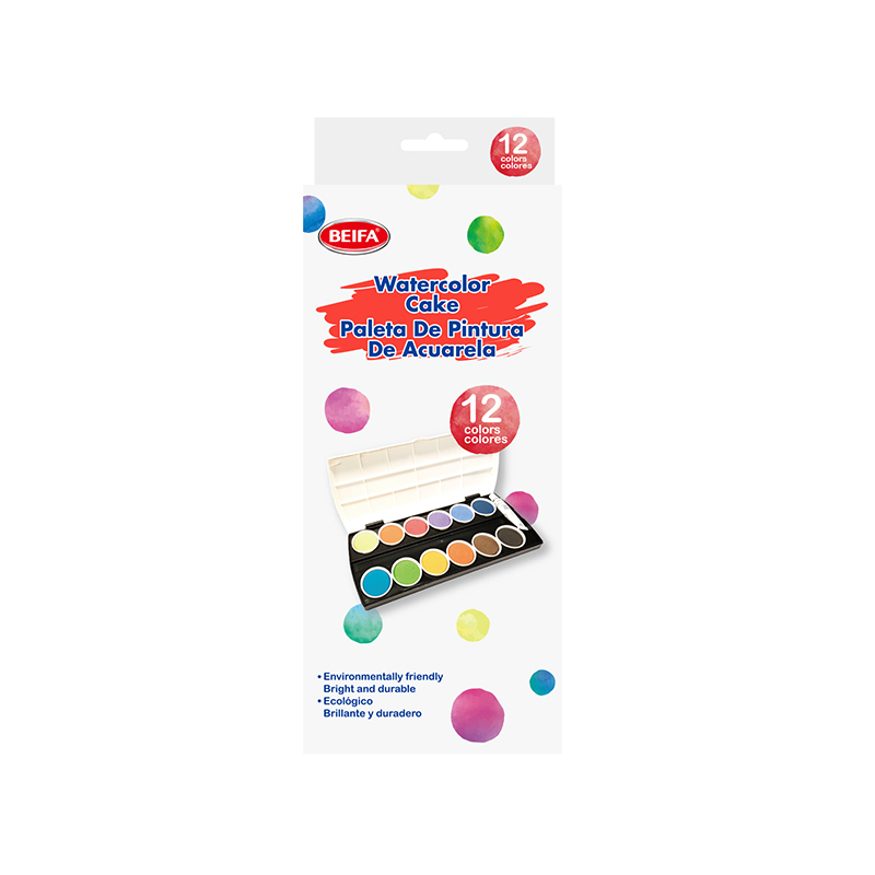 12color watercolor cake