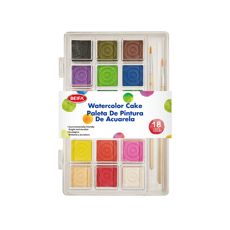 12color watercolor cake