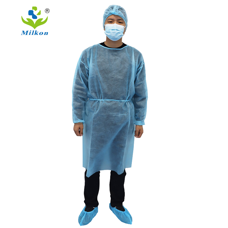 Waterproof Safety Proteicve Disposable Safety Non Woven SMS Surgical Gown Isolation Gown