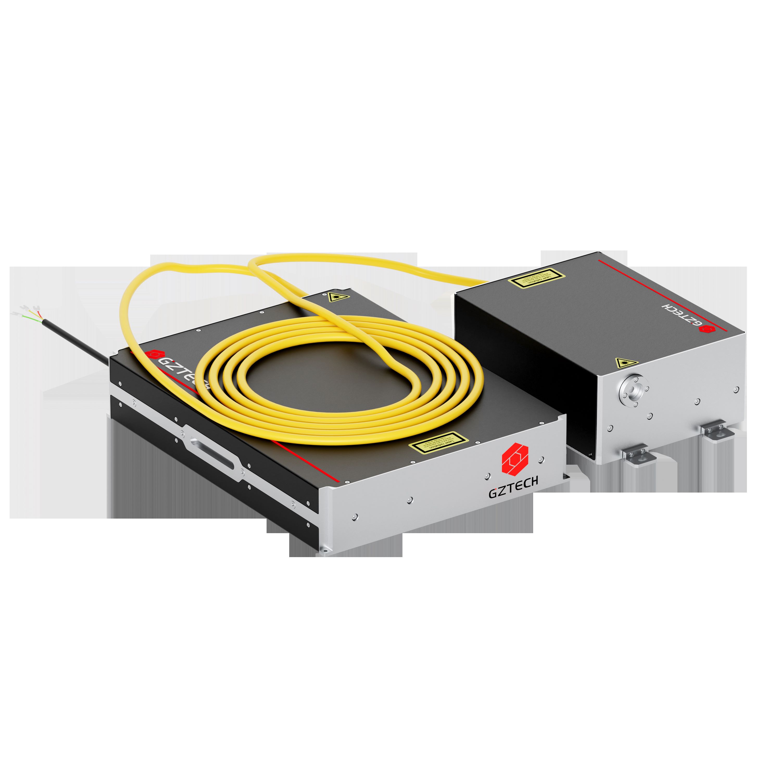 GZTECH 200W Fiber Green Laser Source for photovoltaic glass drilling or engraving Chip marking
