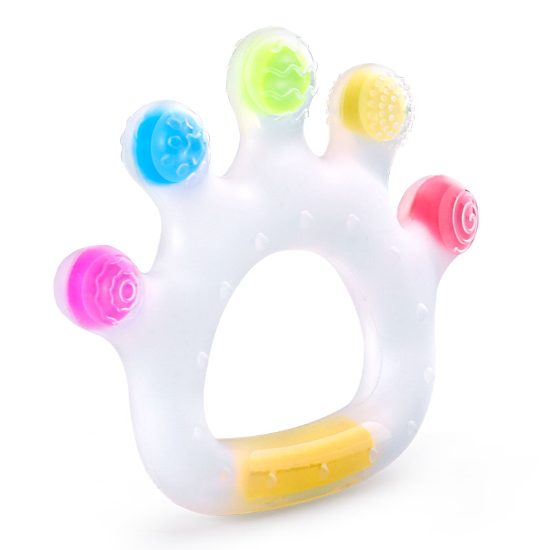 BPA Free Candy Crown Teether Newborn Baby Food-grade Potable Silicone Teether