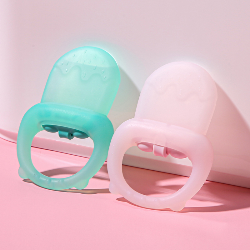 Bpa Free Unique Design Transparent Sensory Ice Cream Freezable Silicone Baby Water Filled Teether