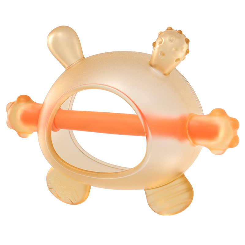 Eco Friendly Safety Soft Clear Liquid Sensory Chewable Relief Silicone Teething Toy Baby Teether