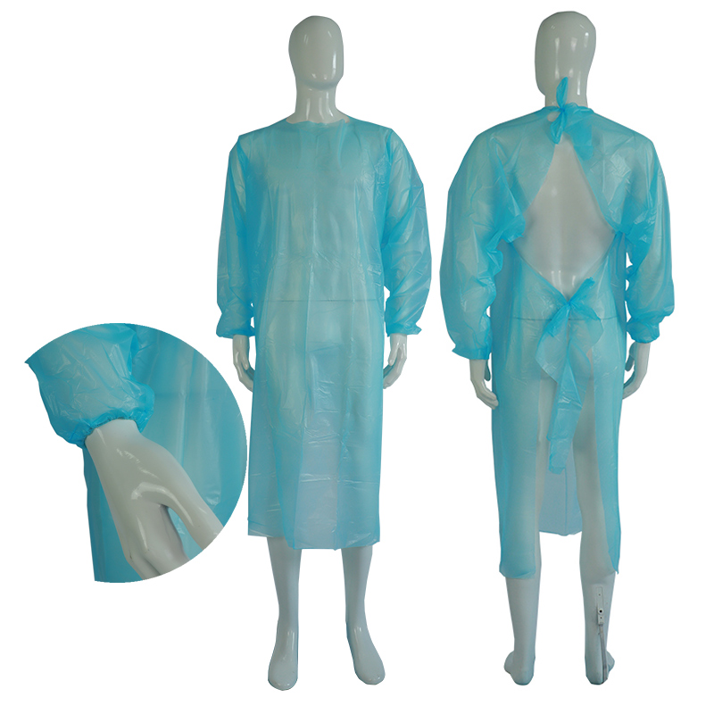 Disposable CPE Gown Elastic Cuff