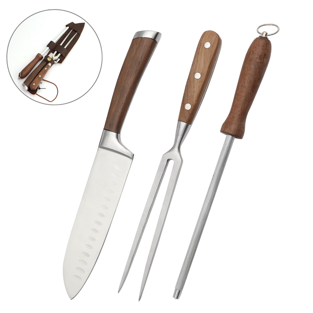 Hip-home 2025 Stainless Steel Ultra Sharp Blade santoku knife sharpener kitchen knives set