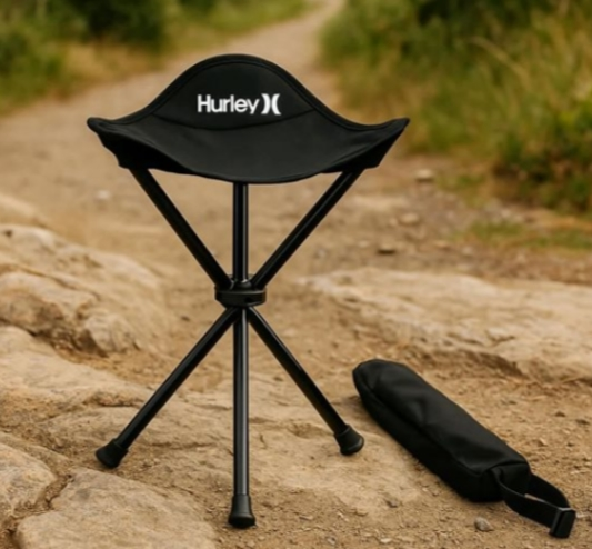 Portable folding three-legged stool, camping, leisure and fishing stool,