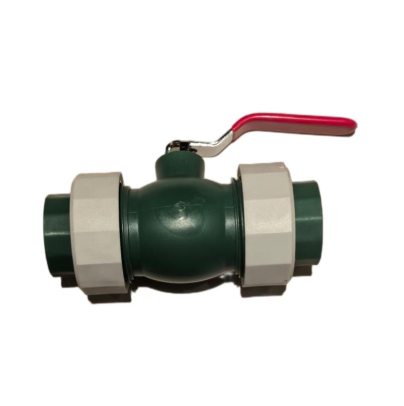 Premium PPR Double Union Ball Valve with Durable Iron Handle