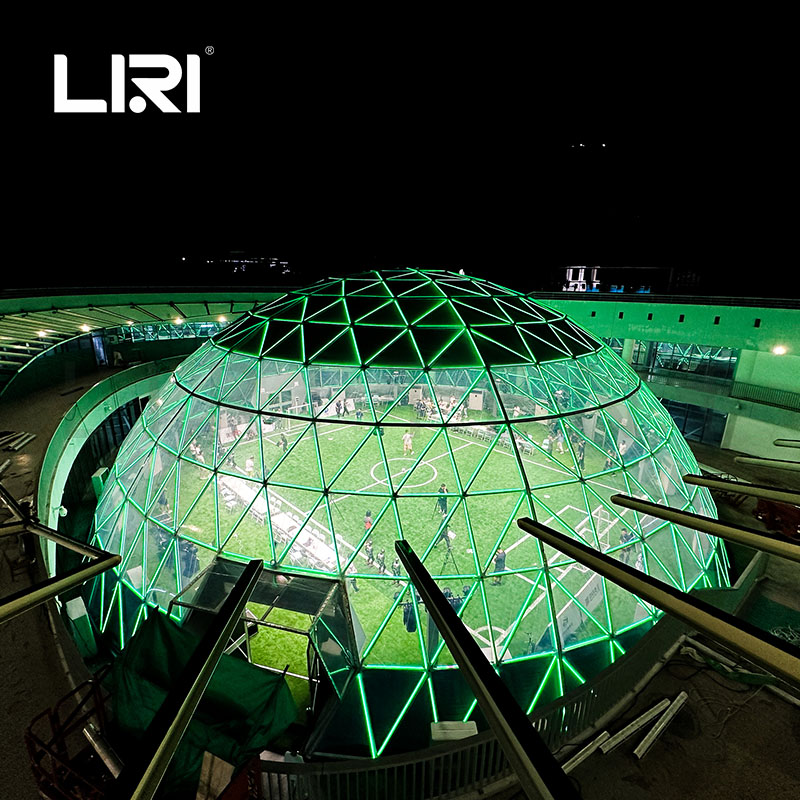Large Steel Clear ETFE Geodesic Dome Event Tent for Humanoid Robot Games