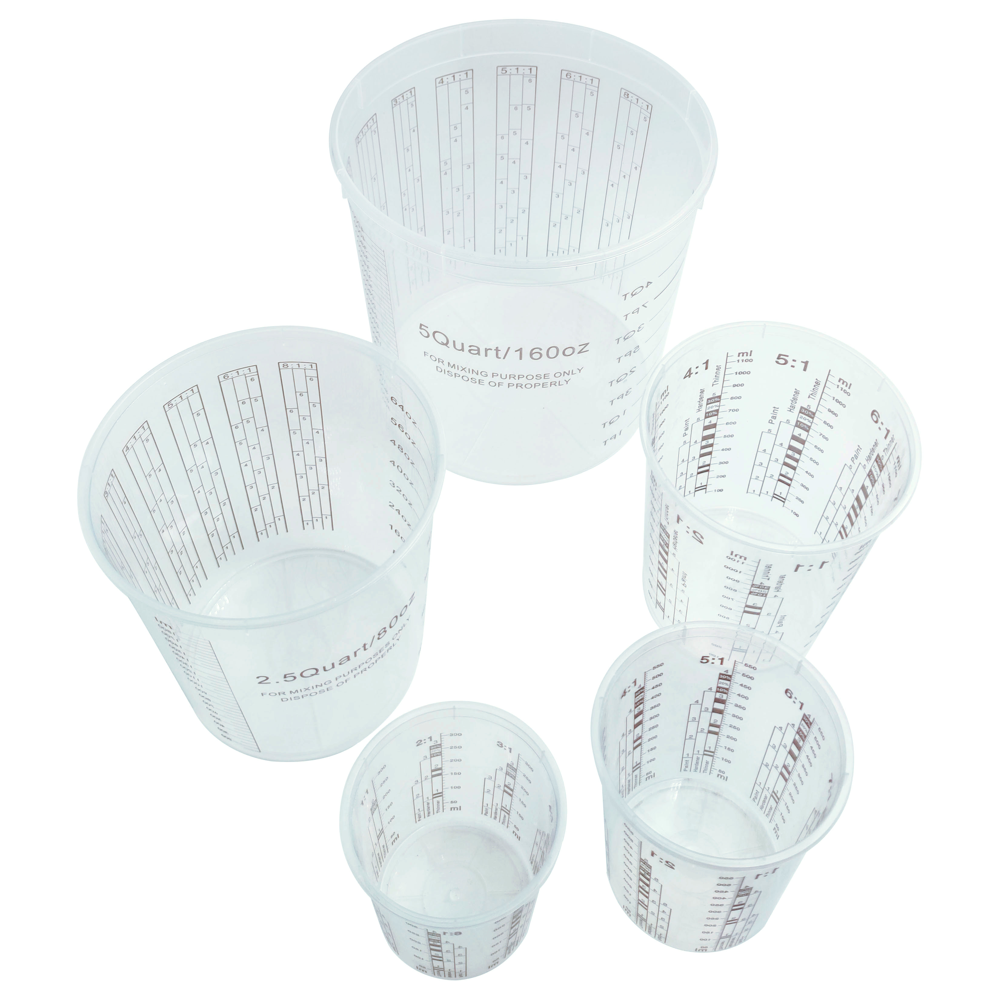 Plastic mixing cups