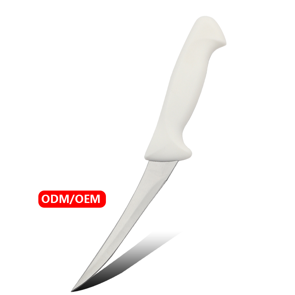 Hip-home 6inch curved boning knife white stainless steel kitchen knife