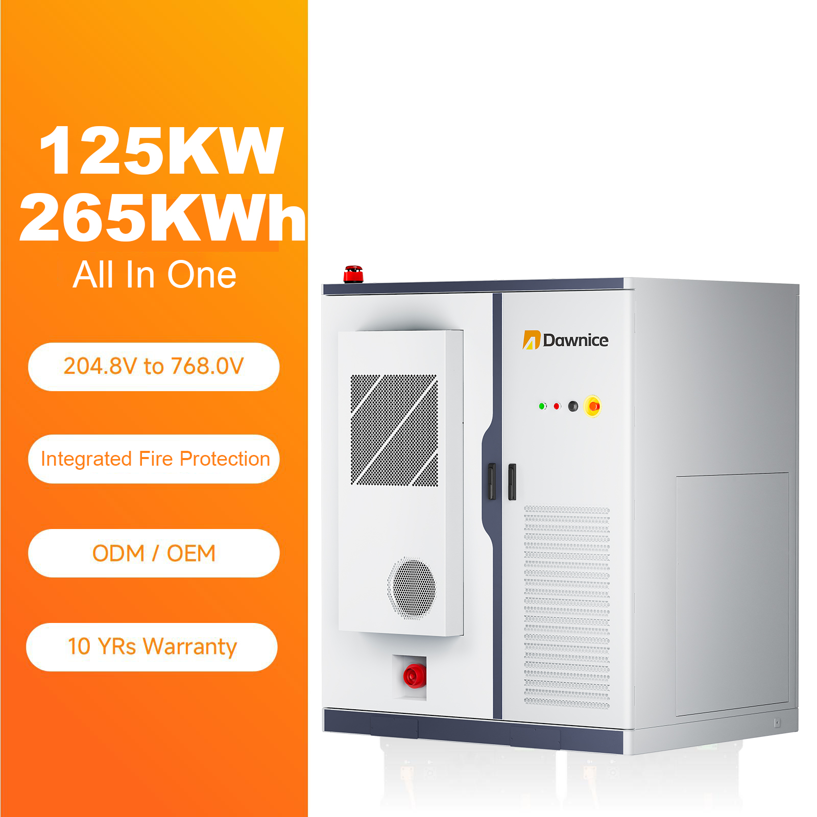 All In One Battery Cabinet 100kwh 200kwh Battery Energy Storage Container for Industrial Commercial