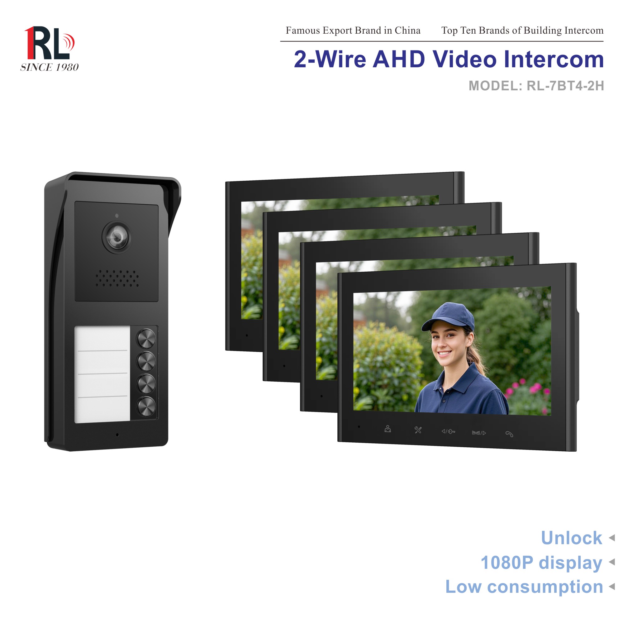 2-Wire Multi-Flat AHD Video Intercom