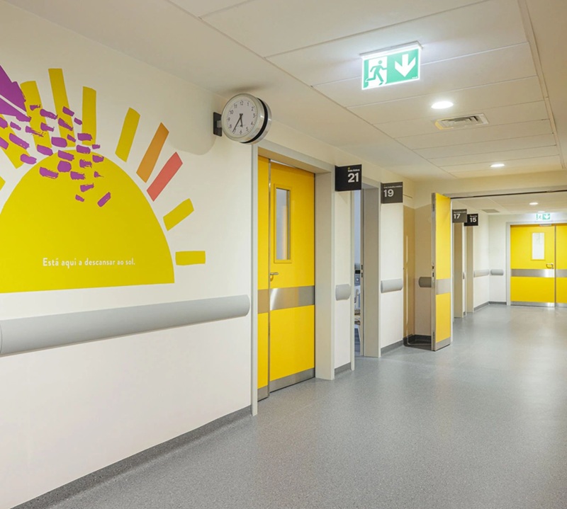 Steel Fire Door Fire Exit Door,Customizable Fire Door at Children's Hospital
