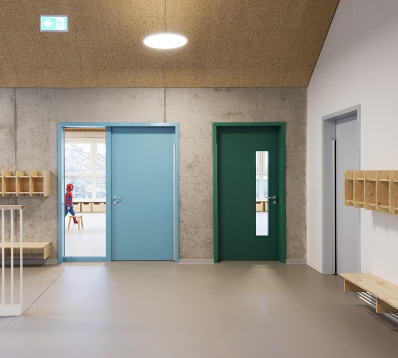 Steel Fire Door, Fire Exit Door at Children's Daycare Center