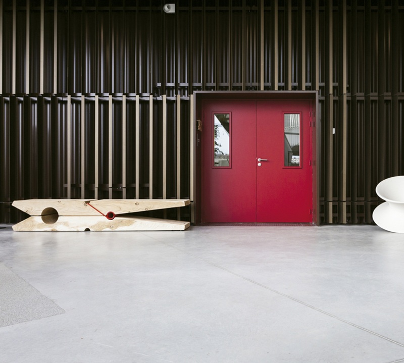Steel Fire Door, Fireproof Door Custom at Multi-media Building Architectural Design