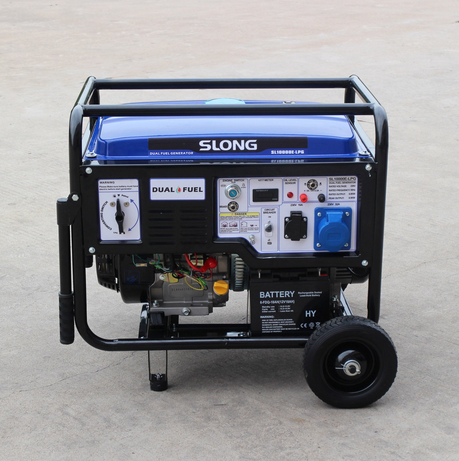 Dual Fuel Generator 5kw/6kw/7kw/8kw/10kw Dual Fuel Generator SLONG brand