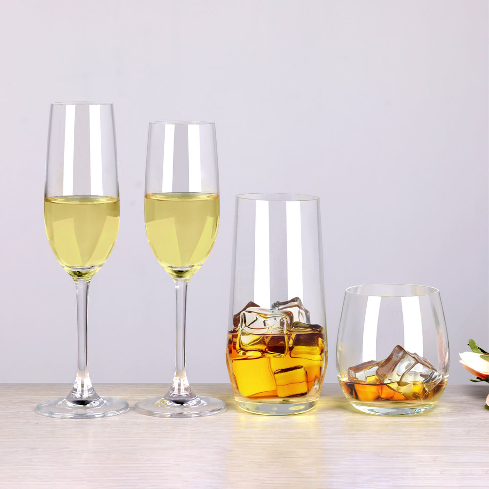 Retro bar glassware Red Wine Glass Cups champagne Flute Sets with Personalized logo for Weddings