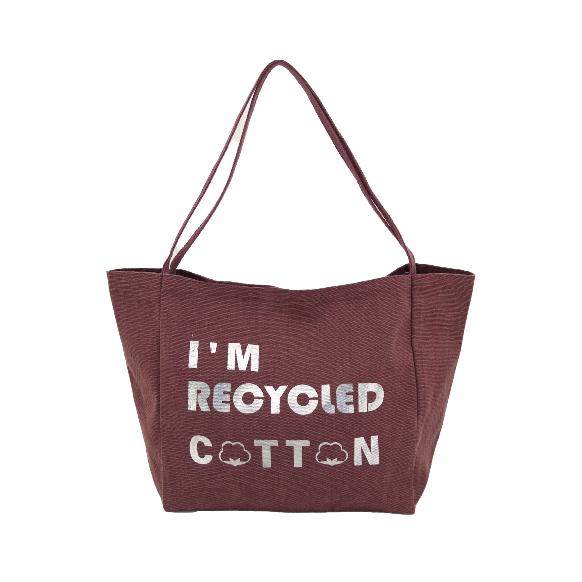 recycled canvas fashion tote bag
