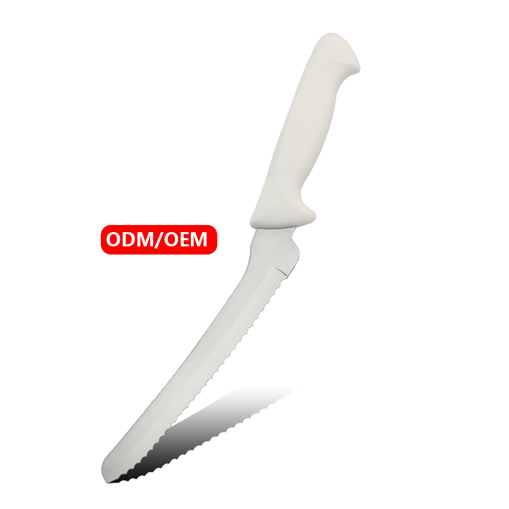 Hip-home 8inch serrated kitchen knife 2025 stainless steel white bread knife