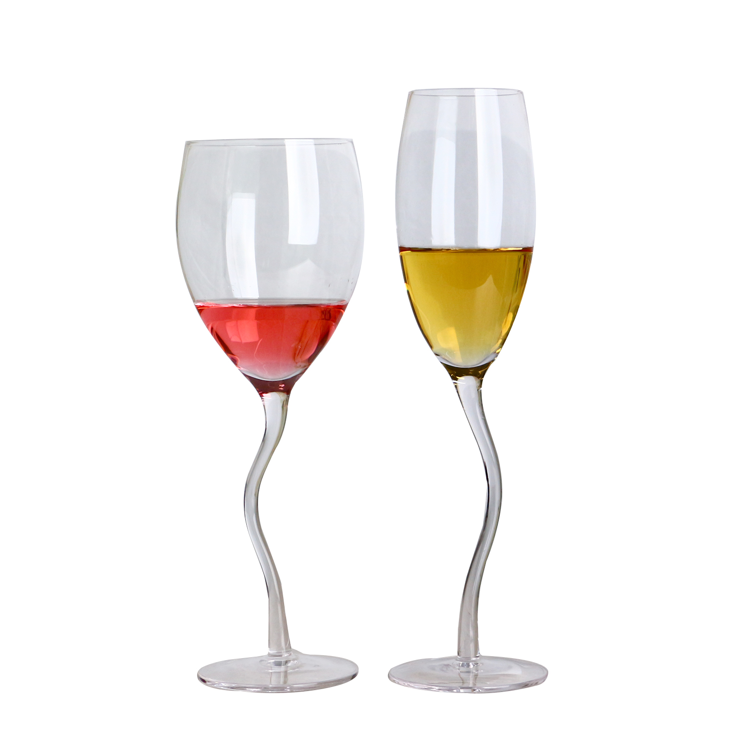 Luxury Fancy Irregular Stemmed Premium Sparkling Creative Crystal champagne Glasses Gift Wine Glass