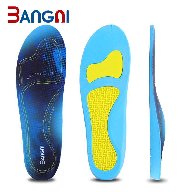 GEL Shock Absorption Inner Sole Arch Support Running Inserts Badminton Sports Insoles for Shoes