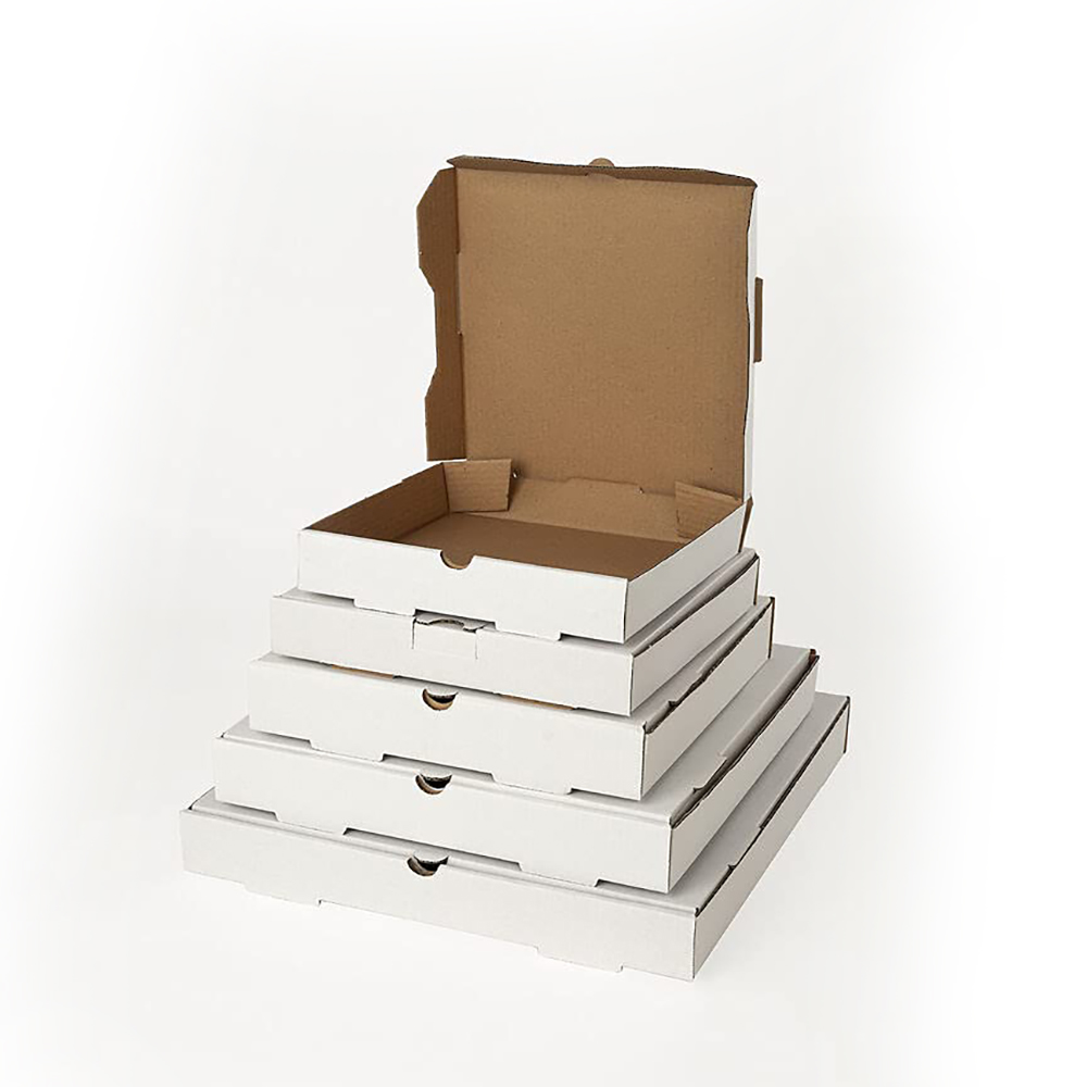 Plain White Pizza Boxes